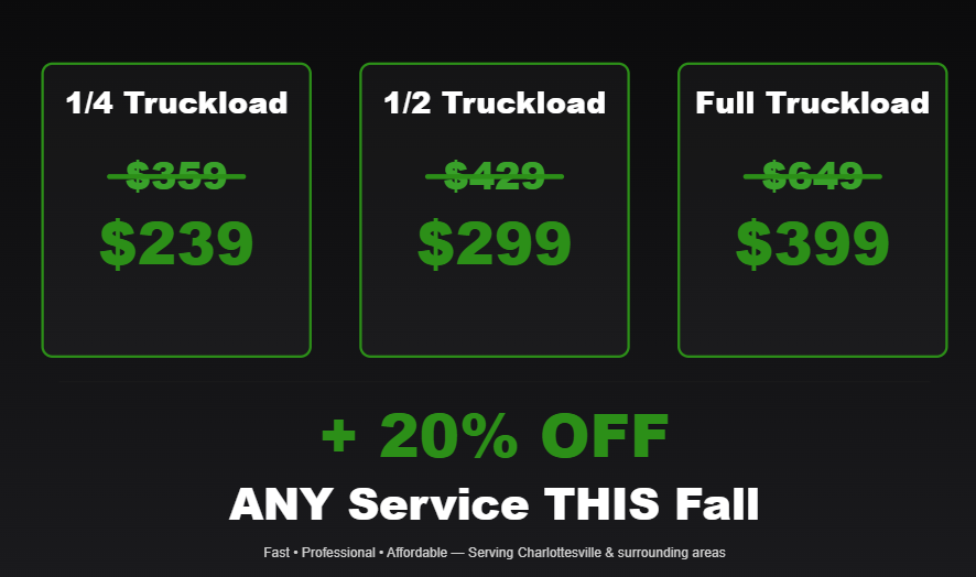 Affordable Junk Removal Near Charlottesville Virginia