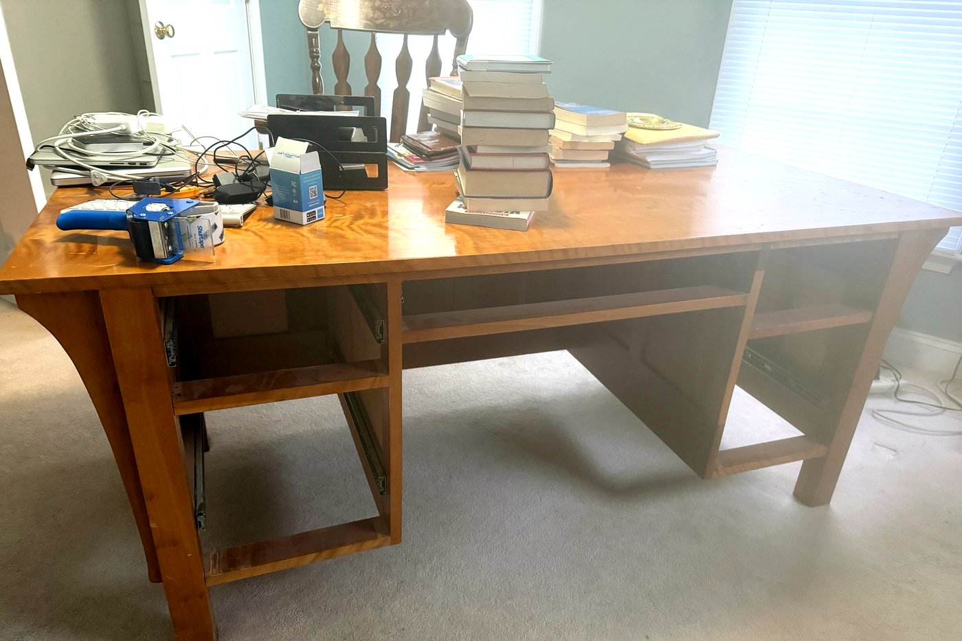Large wood desk and furniture removal in Charlottesville VA — Albemarle Moving estate cleanout