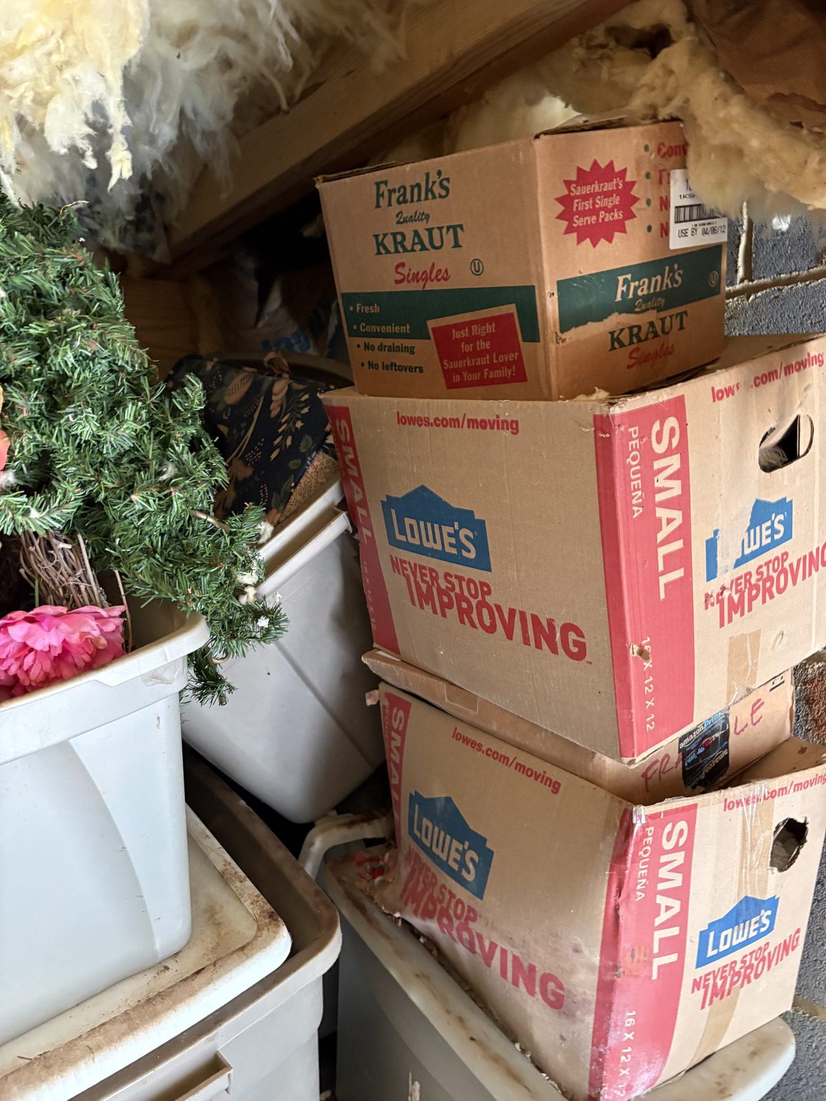 Attic cleanout Charlottesville VA before — Albemarle Moving and Junk Removal Charlottesville VA