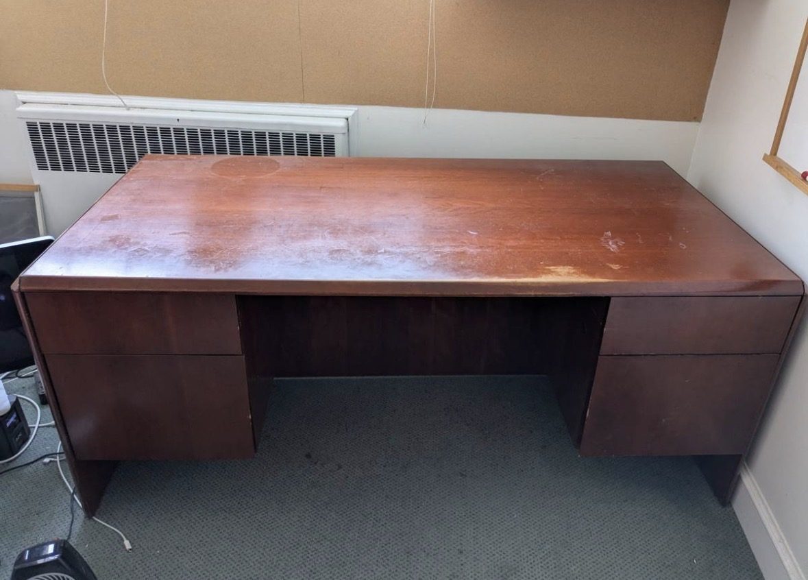 Office furniture removal Charlottesville VA desk — Albemarle Moving and Junk Removal Charlottesville VA