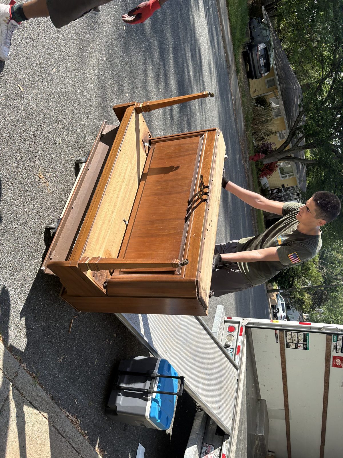 Upright piano Charlottesville VA before removal — Charlottesville VA — Albemarle Moving
