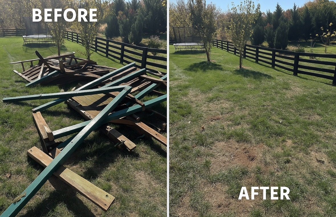 Playset and Trampoline Removal in Charlottesville, VA — — Albemarle Moving Charlottesville VA