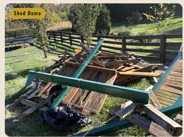 Shed Demolition Staunton VA — Albemarle Moving