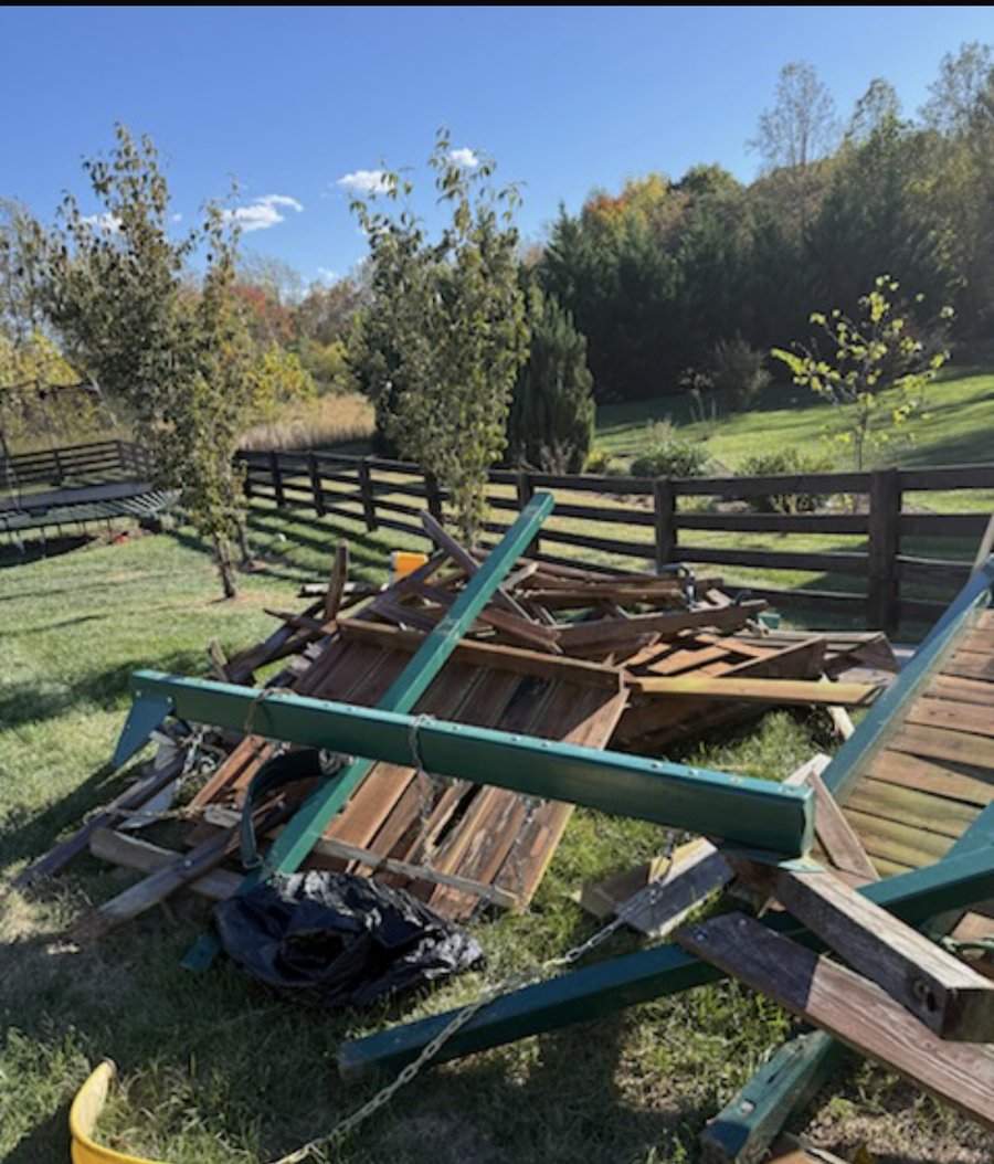 Playset demolished and ready for haul in Charlottesville VA — Nellysford VA — Albemarle Moving